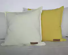 Almohadón Tusor amarillo intenso