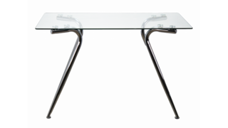 Mesa de Vidrio Templado rcon base cromada