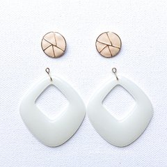 Brinco Cores de Inhotim Bege e Branco 2 em 2 - loja online