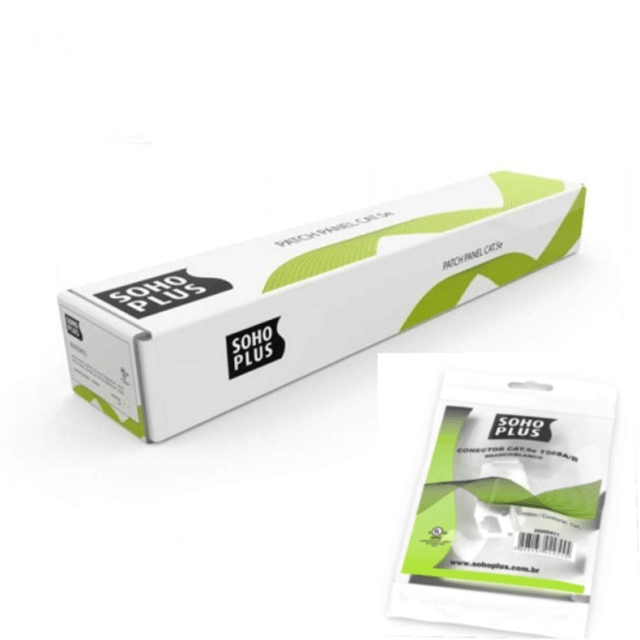 Patch Panel Cat5e +25 Keystone Soho Plus Furukawa Fêmea Rj45