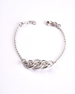 Pulsera central arenado- Plata 925