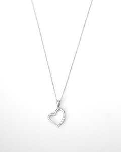 Cadena y dije corazón cubic - Plata 925