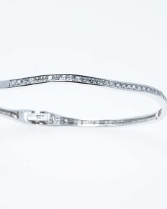 Pulsera Rigida Cubic - Plata 925 / Rodio - comprar online