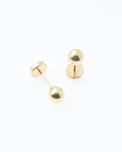 Aros Abridores Bolita 5mm - Oro 18k