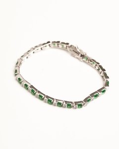 Pulsera piedras esmeralda - Plata 925