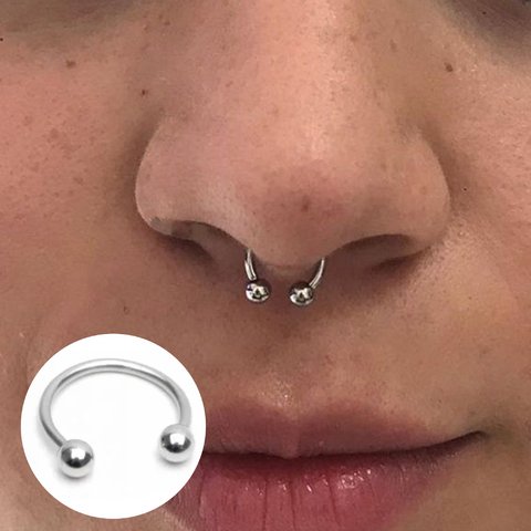 Piercing de Sobrancelha Pedrinha Branca em Prata 950