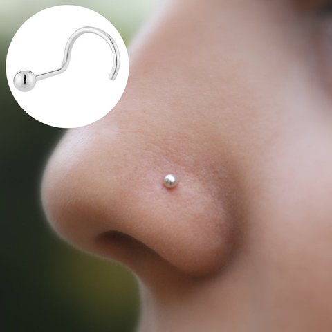 Piercing de Sobrancelha Pedrinha Branca em Prata 950