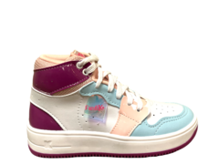 ZAPATILLA BOTITA KIDY 01052 BCO/LILA