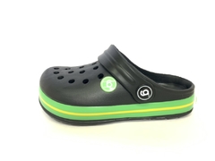 ZUECO GUMMI NEGRO Y VERDE