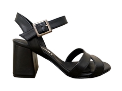 SANDALIA POLMAR TACÓN 02060 NEGRO CUERO