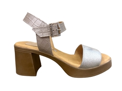 SANDALIA CAVATINI 3451 BEIGE PLATA