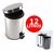 Tacho De Basura Pedal Acero Inoxidable 12l Cesto Extraible - comprar online