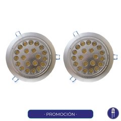 Promo 1: 2 Spots de embutir de 25w cada uno, con fuente incluida