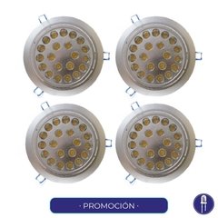 Promo 2: 4 Spots de embutir de 25w cada uno, con fuente incluida - comprar online