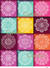 Lamina decoupage A3 - d063 - mandala fondo colores