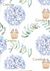 Lamina decoupage A3 - d092 - hortensias y pajaritos