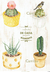 Lamina decoupage A4 - d174 - cactus y pajarito