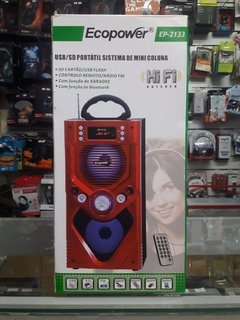 PARLANTE KARAOKE ECOPOWER EP-2133 USB/SD PORTÁTIL SISTEMA DE MINI COLUMNA.