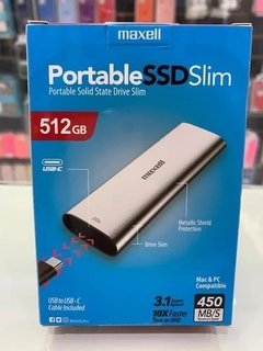 Disco Solido Externo Portable Ssd Maxell 512gb Usb 3.1 Speed