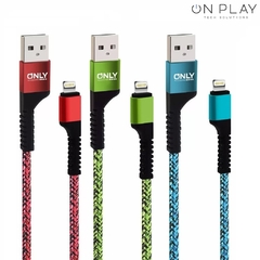 CABLE DE DATOS ONLY 3.1 MOD 59 TEXTIL PARA IPHONE LIGHTING - comprar online