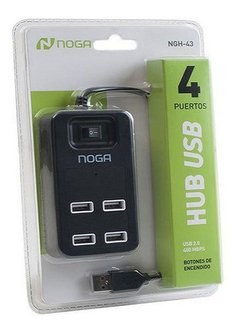 Hub Usb 2.0 4 Puertos Noganet Ngh-41 Ngh-43