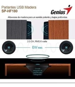 PARLANTE GENIUS SP-HF180 6W USB MADERA - comprar online