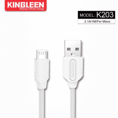 CÂBLE USB MICRO USB KINGLEEN K203 / 2.1A /2 MTS - comprar online