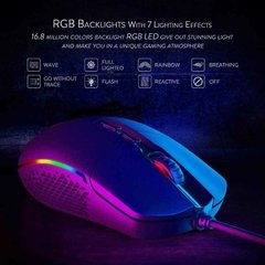 MOUSE GAMER REDRAGON INVADER M719-RGB 10000 DPI 8 BOTONES