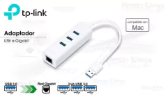Adaptador Usb A Rj45 Ethernet Giga Tp-link Ue330 + 3 Usb Hub en internet