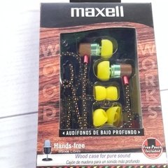 Auriculares Manos Libres Wood Madera Maxell Originales en internet