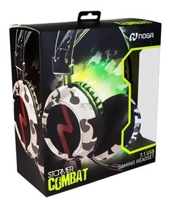 Auricular Gamer Noga COMBAT - 7.1 ,Conector USB 2.0 único
