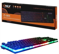 Teclado retroiluminado ONLY O-803. Resistente a derrames