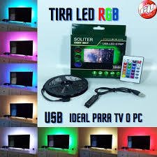 Tira Led Rgb 5050, Conexion Usb 2mts - Tv Smart - Pc-tunning en internet