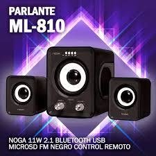 Parlantes 2.1 Noga Ml-810 Bluetooth Usb Micro Sd C/control en internet