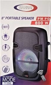 Parlante Portatil Bluetooth Sanrai 8´ Control Karaoke Usb T802 / T508 - comprar online
