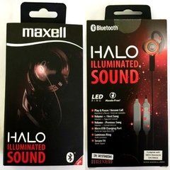 AURICULAR MAXELL BT IN-EAR HALO MANOS LIBRES CON ANILLO LED LUMINOSO - comprar online