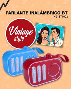 PARLANTE INALÁMBRICO BLUETOOTH PORTÁTIL "VINTAGE STYLE" NG-1002 NOGA