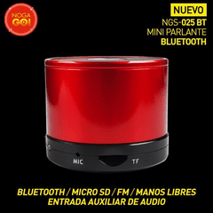 PARLANTE NGS-025BT. MINI BLUETOOTH SPEAKER. AHORA CON MICRO SD. - comprar online