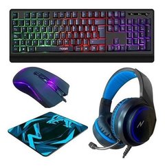 COMBO GAMER NOGA NKB-405 (TECLADO Y MOUSE RETROILUMINADO/MOUSE PAD/AURICULAR) - comprar online