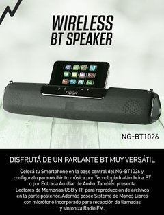 Parlante Bluetooth 5.0 con manos libres NG-BT1026 Negro Noga