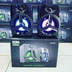 Parlante Gamer 2.0 Noganet ng-160p Luces rgb 8W cable 1,2 mts