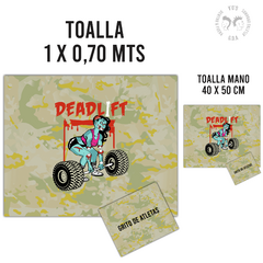 Toallon y Toalla de Mano - Zombie Dead Lift Girl