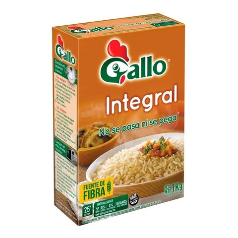 Arroz Integral< Gallo > 1 kg Parboil