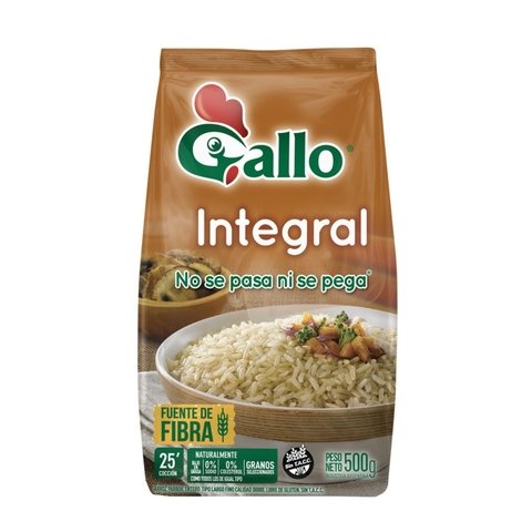 Arroz Integral< Gallo > 500 gr Parboil