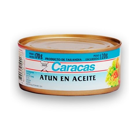 Atun Caracas 170/120 gr en Aceite y Agua