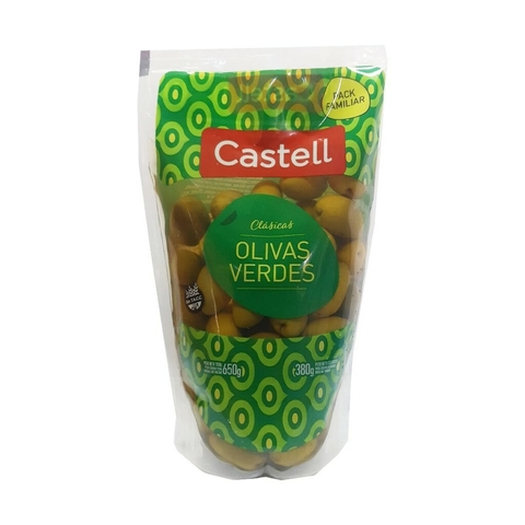 Aceitunas Verdes Castell 650/380 gr Clasic Doy Pack