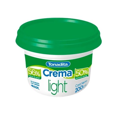 Crema de Leche Light< Tonadita > 200 gr