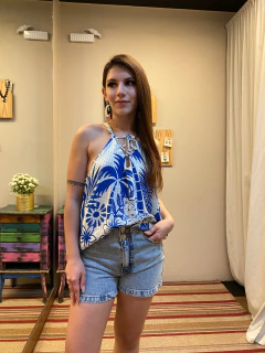 blusa cruzada barrada - comprar online