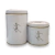 SET LATAS YERBERA+AZUCARERA BLANCO GRABADO MARADONA