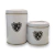 SET LATAS BLANCO YERBERA Y AZUCARERA GRABADA SARMIENTO